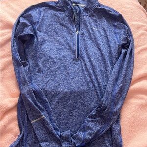 blue nike zip pullover